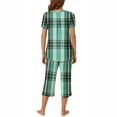 thumbnail image 3 of Tnhcen Women's Capri Pajama Sets Print Sleepwear Short Sleeve Nightwear with Capri Pants Soft Pjs Set Homewear S-3XL, 3 of 6