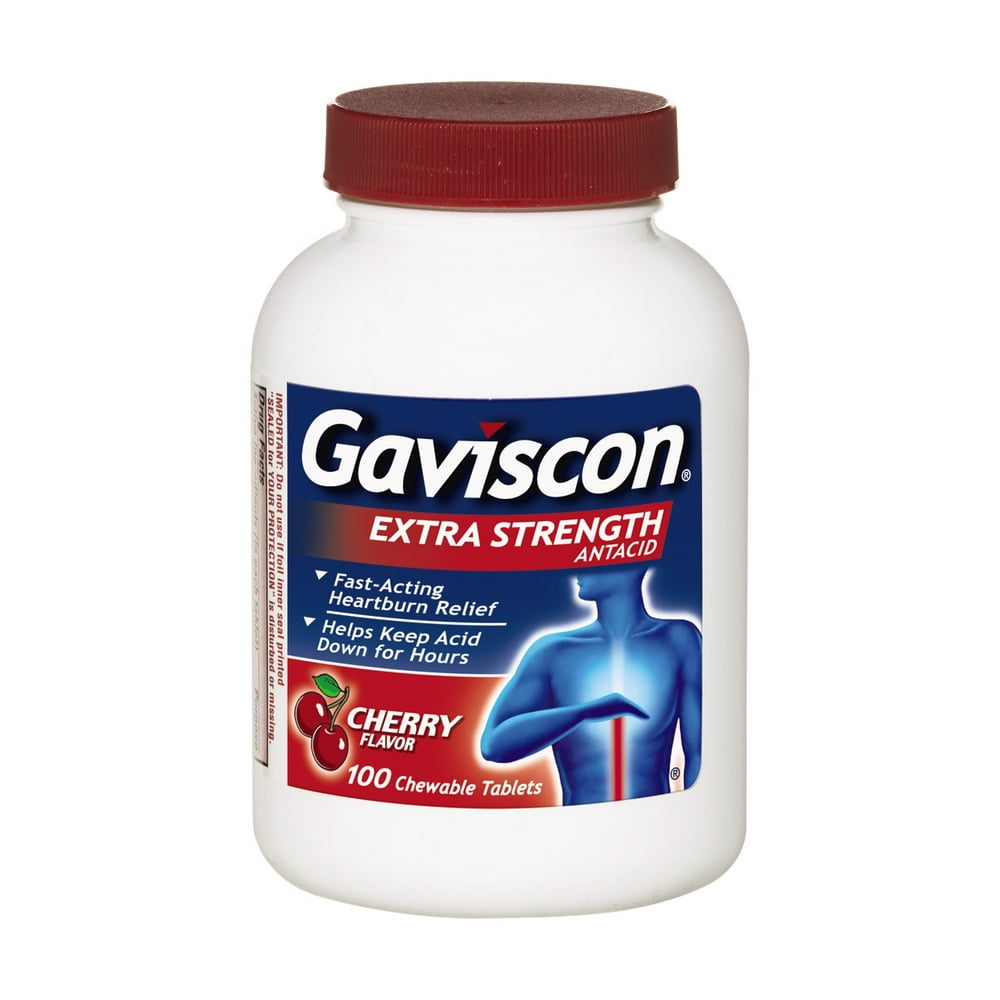 Gaviscon Extra Strength Cherry Chewable Tablet for FastActing