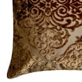 thumbnail image 3 of The HomeCentric Decorative Throw Pillow cover Brown 26"x26" (65x65 cm) Velvet Velvet, Damask Pillowcase For Sofa Chouch, Hotels, living, Bed Room, Damask - Damask Spell Brown, 3 of 10