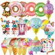 thumbnail image 2 of Decoración para fiestas de cumpleaños de bebés de Disney, globo de película de aluminio, nuevo globo de donut, forma de piruleta de caramelo, 2 of 5