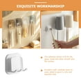 thumbnail image 3 of WRITWAA 2Pcs Hanging Toothbrush Holder Wall Mounted White for Families Simple Design Bathroom, 3 of 8