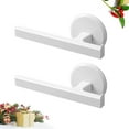 thumbnail image 2 of 2PCS Wall Mounted Towel Bar Punch Free Towel Rack Bathroom Holder (White), 2 of 7