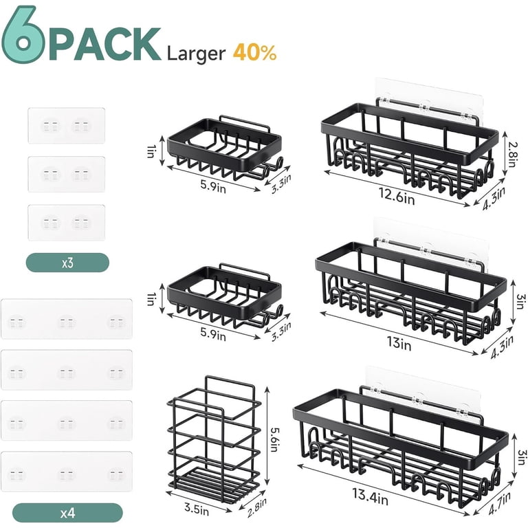 Veken 6-Pack Rustproof Shower Caddy System photo 7