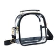 thumbnail image 2 of Bolso bandolera transparente para mujer, bolso de hombro de gran capacidad, multiusos, para cosméticos, para exteriores, regalo para gimnasio, cuidado Negro, 2 of 8