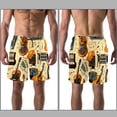 thumbnail image 3 of luoweisi Men's Beach Shorts Quick Dry Swim Trunks with Mesh Lining Musical Instrument L, 3 of 5