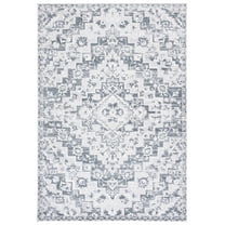 SAFAVIEH Toscana Alvin Medallion Polyester Area Rug, Grey/Ivory, 8' x 10'