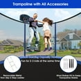 thumbnail image 7 of Kumix Trampoline for Kids, 8FT Trampoline with Enclosure, Basketball Hoop and Ladder, 800LBS Capacity for 2-3 Kids, Outdoor/Indoor Round Recreational Trampoline with Extra Gift, 7 of 7