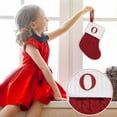 thumbnail image 6 of Mini Christmas Stockings with Initial, 2-Pack 7 Inches Knitted Christmas Stocking Knitted for Family, Xmas Holiday Party Gifts & Decoration for Fireplace (H), 6 of 6