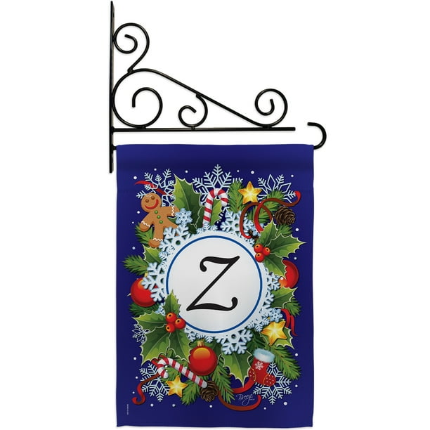 Winter Wonderland Z Initial Garden Flag Set 13 X18 5 Double Sided Decorative Vertical Flags House Decoration Small Banner Yard Gift Com Winter Wonderland Z Initial Garden Flag, Initial Garden Flags