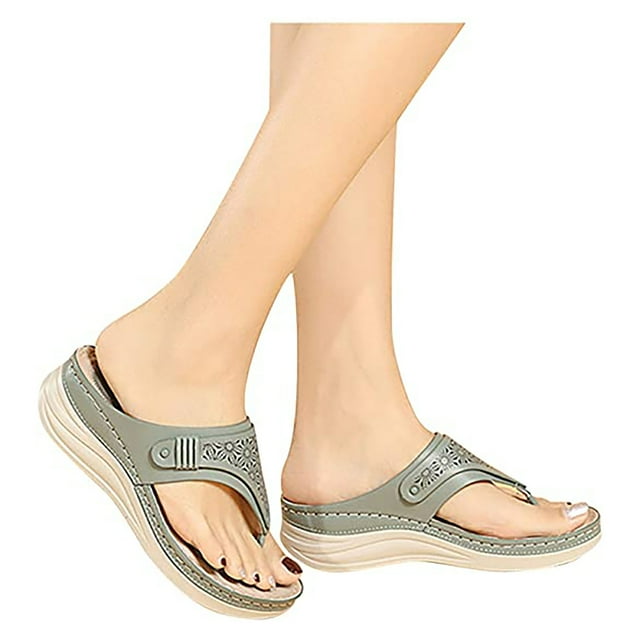 LSLJS Pantoufles pour Femmes, Sandales à Plateforme pour Dames, Sandales à Lanières, Sandales Compensées, Sandales à Talons Hauts à Plateforme