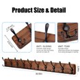 thumbnail image 2 of 38.6" Large Coat Rack Wall Mount, Long Wood Coat Hooks with 10 Triple Hooks, Heavy Duty Wooden Coat Hanger Wall Mount for Entryway, Farmhouse Hanging Jackets, Coats, Hats, Bags,Towel, 2 of 7