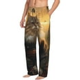 thumbnail image 6 of Salouo Lakeside Flower Field Cat Print Pajama Pants for Men, Lounge Pants Elastic Waistband Casual Men's sleepwear Loungewear Sleep Pajama Pant -X-Large, 6 of 7