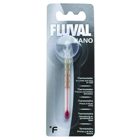 Nano Thermometer, Thermometer ideal for use with Fluval EBI Nano Shrimp and Fluval Flora Aquatic Plant Kits By