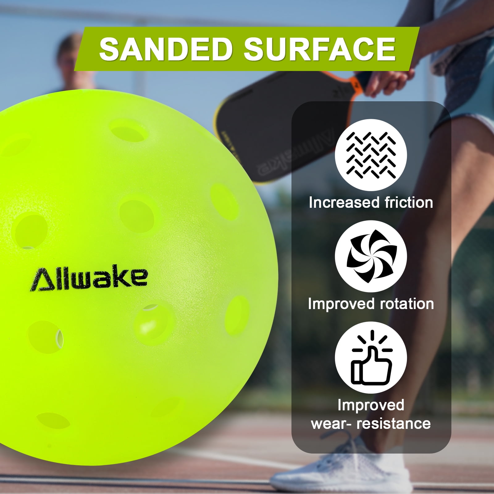 Pickleball Paddles, USAPA Approved, 3k Friction Surface Carbon Fiber  Pickleball Paddle, Durable &Lightweight Pickleball Rackets for Adults