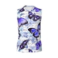 thumbnail image 6 of Lsque Butterflies Print Men's Cotton Blend Sleeveless Muscle Shirts (S-3XL)- Moisture Wicking, Odor Protection, UPF 30+,3X-Large, 6 of 8