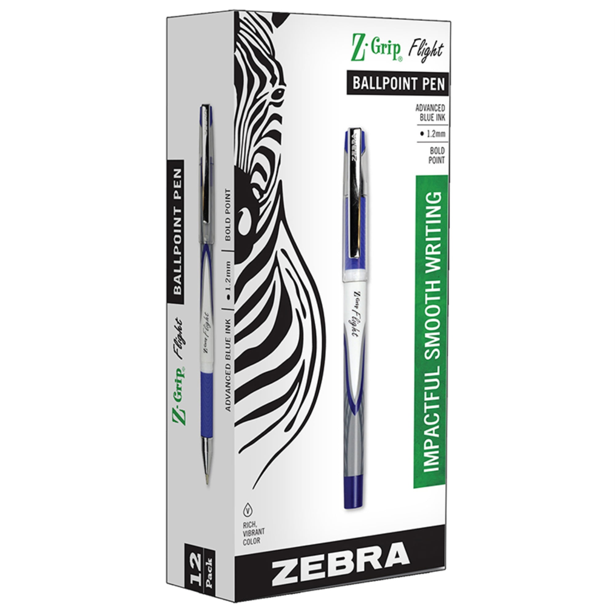 Z-Grip Flight Stick Pens, Blue, Dozen