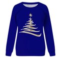 thumbnail image 4 of Meichang Chandails de Noël pour Femmes Raglan Chemises Tendance Arbre de Noël Graphique Chandails Automne Hiver Col Rond Chandail Tops, 4 of 7