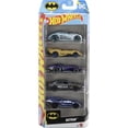 thumbnail image 1 of Set de coches de juguete Hot Wheels Batman, paquete de 5 unidades, 1:64, fundido a presión con Batmo, 1 of 6