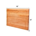 thumbnail image 6 of CONSDAN Solid Cherry Butcher Block Cutting Board with Invisible Inner Handles, USA Grown Hardwood, 1 Thick, 16" L x 12" W, 6 of 8