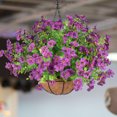 thumbnail image 7 of Coolmade 18" Artificial Faux Hanging Plants Flowers Basket for Outside Porch Decoration, 7 of 7