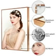 thumbnail image 3 of FUNTOUCH 20"x 28" Bathroom Mirror, Wall Mirror with Rectangular Metal Frame, Vanity Wall Mirror Decorative Vintage, Gold, 3 of 10