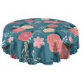 thumbnail image 5 of Round Tablecloth 60 x 60 Inch flower Table Cover Spring Summer Round for Picnic Party Dinner, 5 of 5