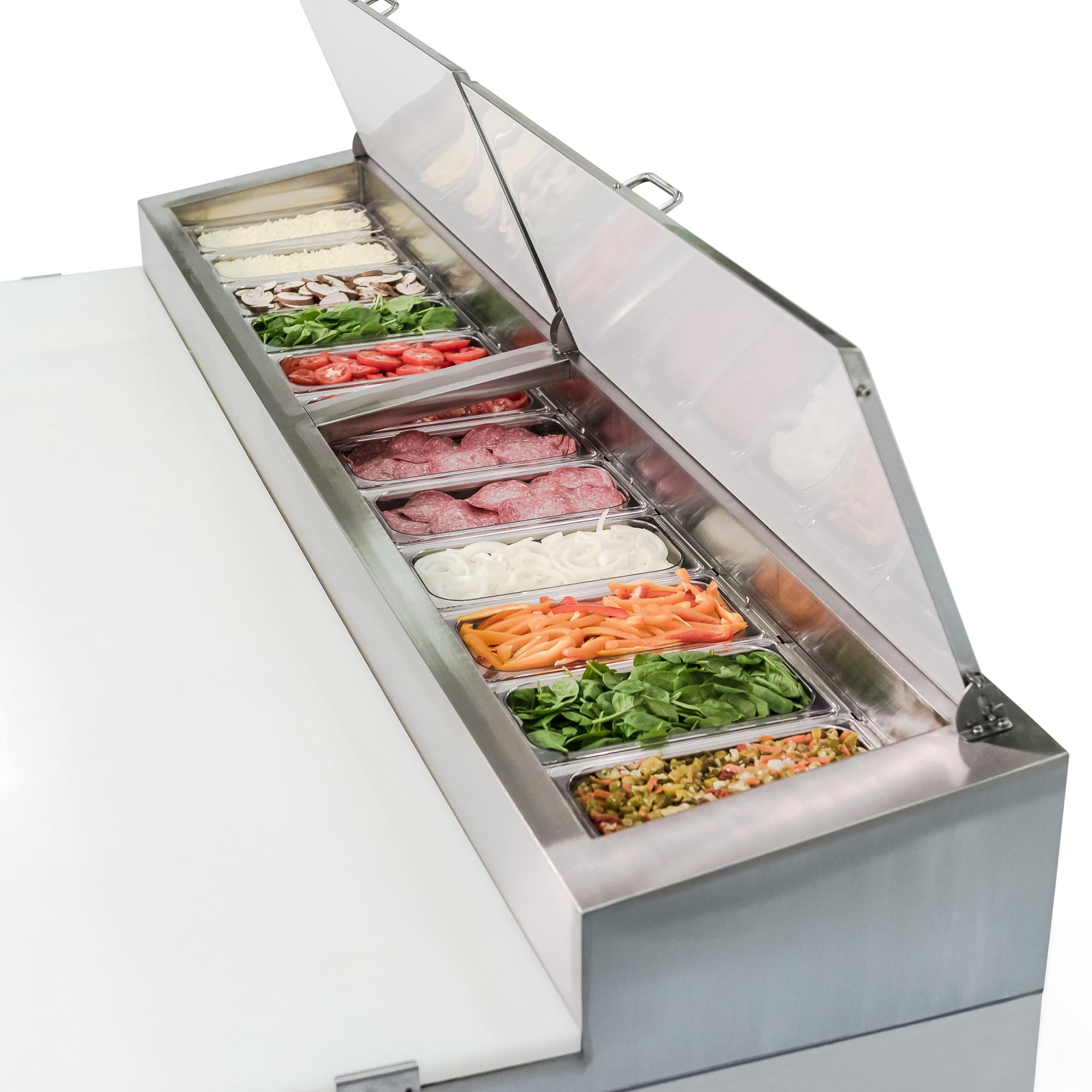 Norpole 24 cu. ft. Commercial Pizza Prep Refrigerator in Stainless Steel in Stainless Steel