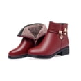 thumbnail image 1 of Zapatos de madre, zapatos de primavera para mujer, zapatos de algodón para mujer de mediana edad, zapatos de tacón bajo, fondo suave, terciopelo, cálidos, de mediana edad y mayores, tubo, 1 of 6