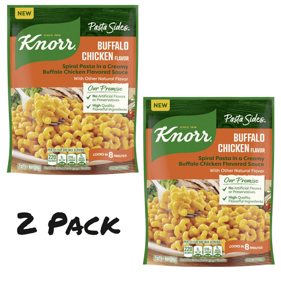 ( 2 Pack ) Knorr No Artificial Flavors Buffalo Chicken Flavor Pasta Sides, 4.2 oz Regular Pouch