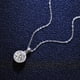 thumbnail image 3 of Colgante de plata pura de 1 quilate, collar de moissanita, anillo de diamantes de moda para mujer, bolso redondo, colgante de plata nuevo, cadena de clavícula, 3 of 4