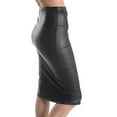 thumbnail image 2 of 2Chique Boutique Women's Faux Leather Elastic Waist Pencil Skirt (small), 2 of 3