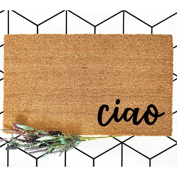 Doormat Ciao Italian Doormat | Front Porch Birthday Gift Home Gift Fun (18" x 30") #4151