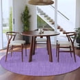thumbnail image 4 of Lavender Burlap Texture Large Area Rugs for Bedroom Living Room, Soft Non Slip Carpet Bedside Rug, Farmhouse Vintage Lavender Round Floor Cover Kitchen Accent Rug 6' for Dining Room/Office, 4 of 9