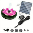 thumbnail image 2 of Naxoaeo Solar Power Pump,Water Lily Bird Bath Fountain, Artificial Floating Lotus Flowers Brushless Pumps for Fish Pond Garden Patio Aquarium and Outdoor Pool Decor, 2 of 5