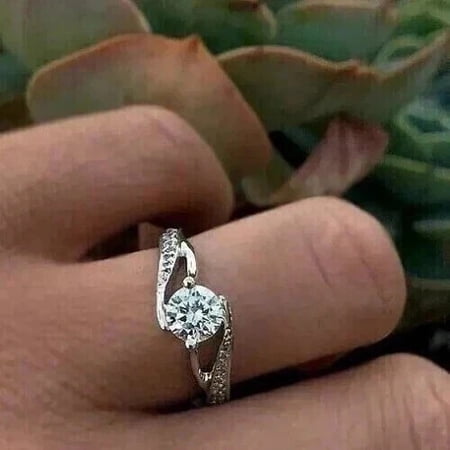 2.00Ct Round Cut Lab Created Diamond Women's Wedding Ring 925 Sterling Silver 14K White Gold Plated