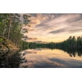 thumbnail image 2 of Lindsten, Christian 14x11 Black Ornate Wood Framed with Double Matting Museum Art Print Titled - Lake Tarmsjapn-Sweden, 2 of 4
