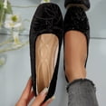 thumbnail image 2 of Verde Pisos Zapatos Mujeres de Moda Casual Tacón Bajo Hermoso Bowknot Zapatos Vintage Terciopelo Lujoso Material Detalles Elegantes Delicado Arco, 2 of 9