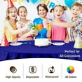 thumbnail image 3 of Exquisite Premium Disposable 84" x 84" Plastic Tablecloth - Navy Solid Print, 3 of 7
