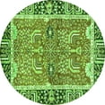 thumbnail image 1 of Ahgly Company Indoor Round Abstract Green Modern Area Rugs, 8' Round, 1 of 4