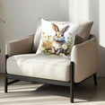 thumbnail image 6 of Vikakiooze Easter Flower Bunny Printed Linen Pillow Living Room Home Sofa Decoration, 6 of 6