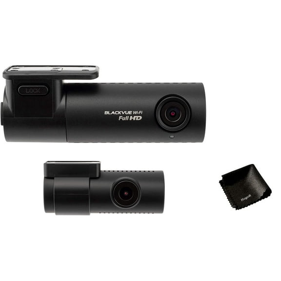 BlackVue DR590X-2CH with 32GB microSD Card | Full HD Wi-Fi Dashcam | Parking Mode Support with Hogor Lens Cloth