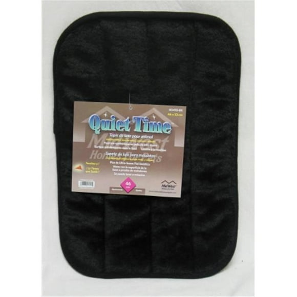 Midwest Quiet Time Deluxe Black Fur Pet Mat/Bed, 18" L X 13" W, XX-Small