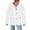 White, variant on DYTTDG Women's Plus Size Outdoor Sports Hooded Jacket with Pockets Solid Color Waterproof Button Zipper Long Sleeve Hooded Jacket Windbreaker on Clearance Christmas Gift