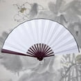thumbnail image 5 of 10/13 inch Folding Fan Hand Silk Cloth DIY Chinese Folding Fan Wooden Bamboo Antiquity Folding Fan DIY Calligraphy Painting, 5 of 9
