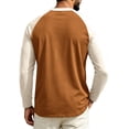 thumbnail image 4 of Trgacdwlo S-4XL Raglan Long Sleeve Fishing Shirts for Men Color Block Crew Neck Baseball Shirt Men Summer Fall Mens Athletic Shirts, 4 of 4