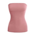 thumbnail image 3 of MixMatchy Women's Basic Solid Stretchy Cotton Long Bandeau Tube Top, 3 of 5
