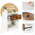 thumbnail image 4 of Giantex Set of 2 Nightstand, End Table w/Storage Drawer, Wooden Sofa Bed Side Table for Home & Office, White, 4 of 6