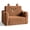 Brown, variant on AILEEKISS Toddler Sofa Chair, 2-in-1 Foldable Baby Couch Flip Open Sofa Bed for Playroom, Grey
