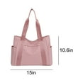 thumbnail image 3 of Nylon Crossbody Duffel Bag, Overnight Shoulder Travel Tote for Women, Lightweight with Multiple Pockets, 3 of 7