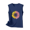 thumbnail image 4 of CFLVAEK Fashion Sunflower American Flag Tank Top for Women 4th of July Round Neck Shirts Summer Casual Sleeveless Tanks Independence Day Patriotic Tank Top XL, 4 of 4